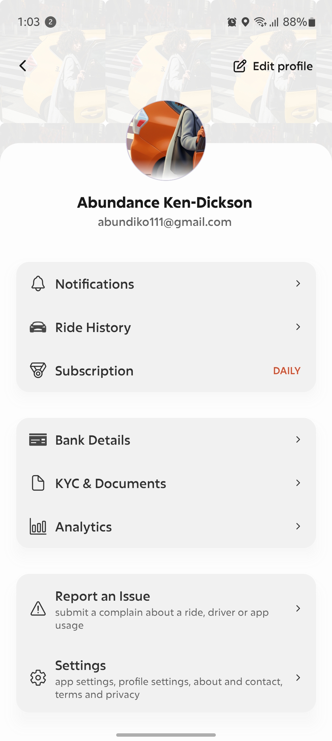 CitiWheelz App Interface - iOS