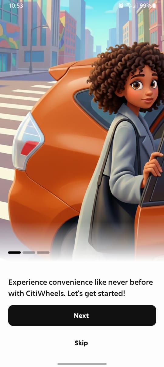 CitiWheelz App Interface - iOS